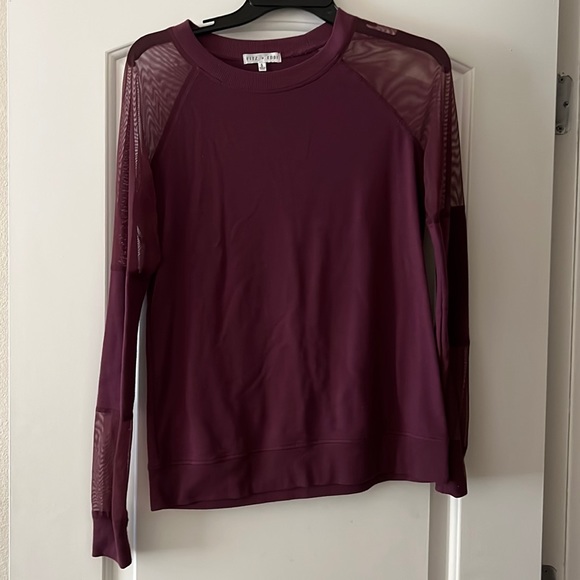 Fizz and Eddie size small purple sweater with mesh sleeves - Picture 1 of 7